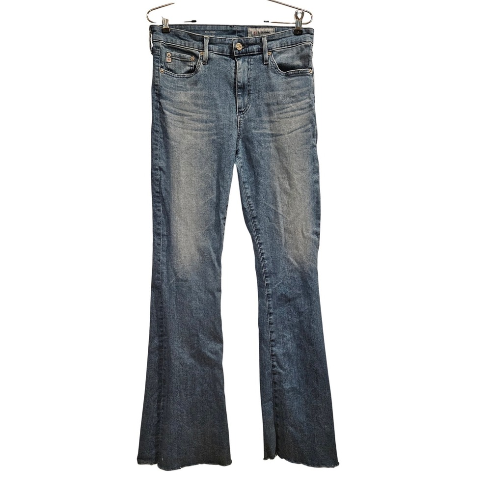 AG Jeans The‎ Janis High Rise Flare Jeans Women's Size 30R Light Wash Denim